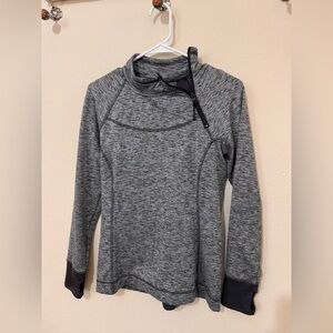 Eddie Bauer Charcoal Heather Long Sleeve fleece Top